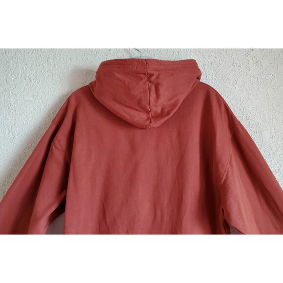 CABELA'S Men's M Hoodie Sweatshirt Rust Brown Gray Logo Drawstring Chest 42" - Picture 6 of 7